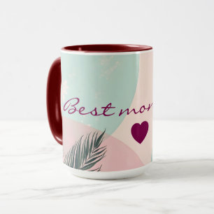 Mug Collection Moderne Abstraite Rose Pâle Menthe