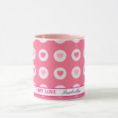 Mug Collection moderne d'amour du coeur rose (Centre)