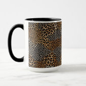 Mug Collection moderne de luxe blanc léopard élégant (Gauche)