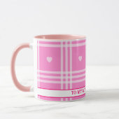 Mug Collection moderne Plaid Pink Heart (Gauche)