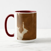 Mug Collection moderne Vache Faux Cuir Élégante (Gauche)
