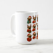 Mug Collection Noël Pug Mignon (Devant gauche)