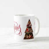 Mug Collection photo de style rouge Joyeux sapin de No (Devant droit)