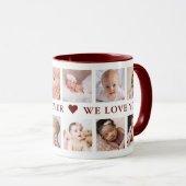 Mug Collection photo moderne 12 Maroon Meilleure jeune (Devant droit)