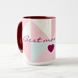 Mug Collection Populaire Abstraite Rose Pâle Menthe
