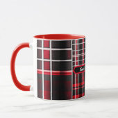 Mug Collection populaire Abstraite rouge noir plaid (Gauche)