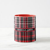 Mug Collection populaire Abstraite rouge noir plaid (Centre)