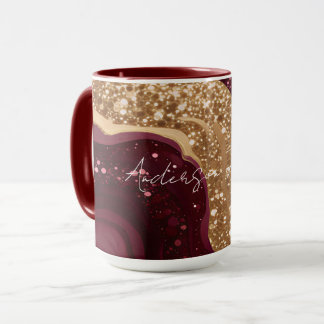 Mug Collection Populaire de Luxe Bourgogne Or