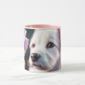Mug Collection rose Et Mignonne Chien (Centre)