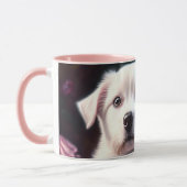 Mug Collection rose Et Petits Chiens (Gauche)