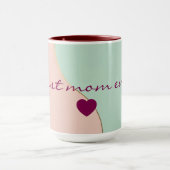 Mug Collection Rose Pâle Menthe Abstraite Moderne (Centre)