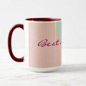 Mug Collection Rose Pâle Menthe Abstraite Moderne (Gauche)