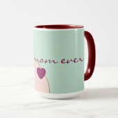Mug Collection Rose Pâle Menthe Abstraite Moderne (Devant droit)