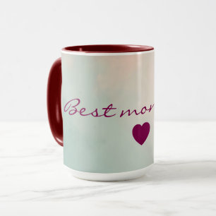 Mug Collection Rose Pâle Menthe Abstraite Populaire