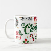 Mug Collection Sticker Festive de Noël - Whimsical H (Gauche)