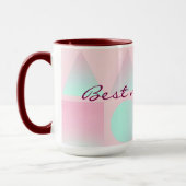 Mug Collection Tendance Abstraite Rose Fardé Menthe (Gauche)