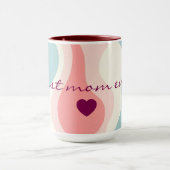 Mug Collection Tendance Abstraite Rose Pâle Menthe (Centre)
