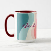 Mug Collection Tendance Abstraite Rose Pâle Menthe (Gauche)