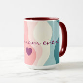 Mug Collection Tendance Abstraite Rose Pâle Menthe (Devant droit)