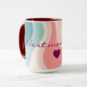 Mug Collection Tendance Abstraite Rose Pâle Menthe