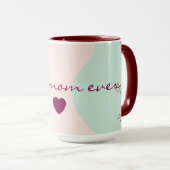 Mug Collection Tendance Abstraite Rose Pâle Menthe (Devant droit)