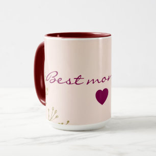 Mug Collection Tendance Abstraite Rose Pâle Menthe