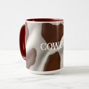 Mug Collection Tendance Luxe Cuir de Vache Faux Élégan