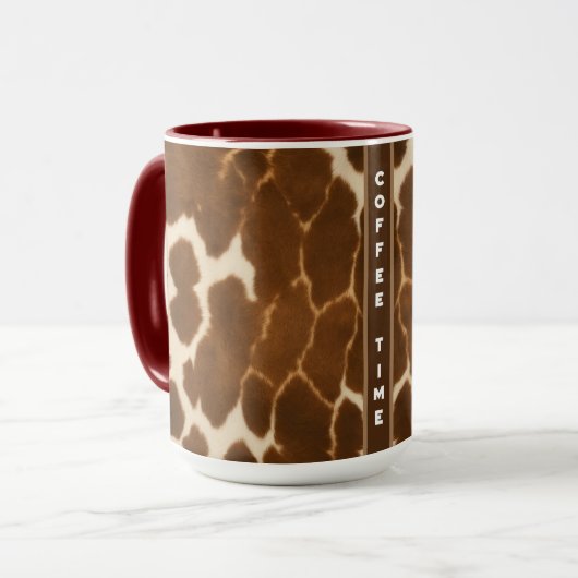 Mug Collection tendance Vache Faux Cuir Elégante (Devant gauche)