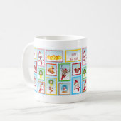 Mug Collection Timbres de Noël Café personnalisable (Devant gauche)