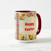 Mug Collection vintage de Pâques Petits Poulet (Devant droit)