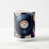 Mug Collection Vinyl Record Pattern 80s Retro Spectrum (Centre)