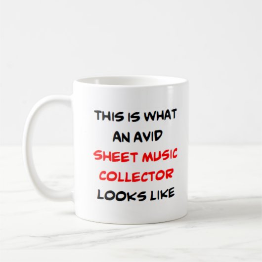 Mug collectionneur de partitions, avide (Gauche)