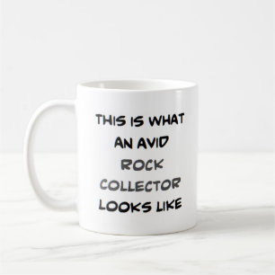 Mug collectionneur de roches, avide