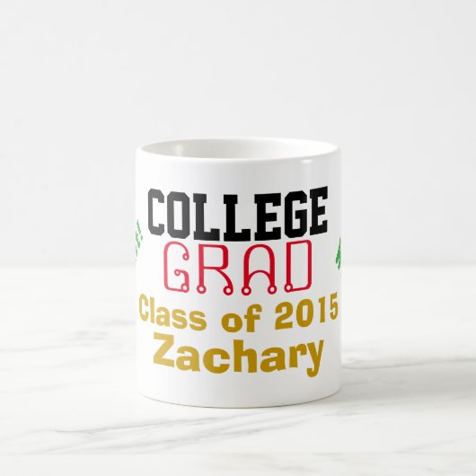 Mug College Grad Classe Look Out World NAME (Centre)