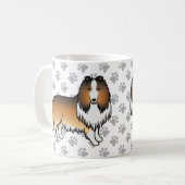 Mug Colley Rough Sable Mignon Chien de Dessin Animé & (Devant gauche)