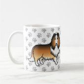 Mug Colley Rough Sable Mignon Chien de Dessin Animé & (Gauche)