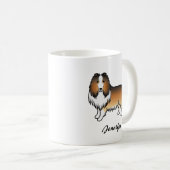 Mug Colley Rough Sable Mignon Chien de Dessin Animé & (Devant droit)