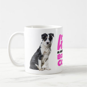 Mug Collie Bordure Mignonne Lover Noir Blanc Chien Chi