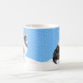 Mug Collie Christmas Reindeer Tri (Centre)