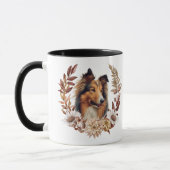 Mug Collie Dog Verrerie d'automne (Gauche)