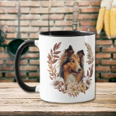 Mug Collie Dog Verrerie d'automne