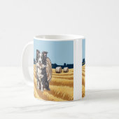 Mug Collie frontalier à la ferme (Devant gauche)