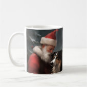 Mug Collie frontalier avec Noël Festif du Père Noël (Gauche)