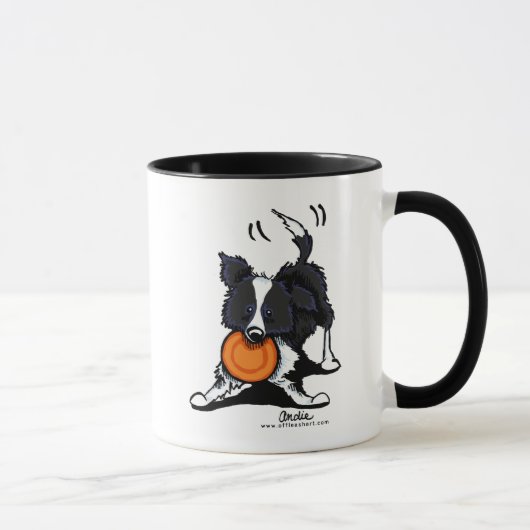 Mug Collie frontalier en jeu (Droite)