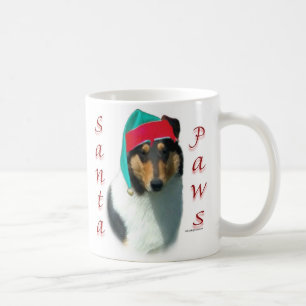 Mug Collie (lisse) Père Noël Paws