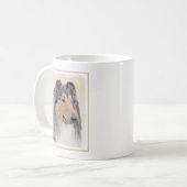 Mug Collie (Rough) Peinture - Cute Original Dog Art (Devant gauche)