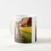 Mug Collie standard à la ferme (Devant gauche)