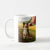 Mug Collie standard à la ferme (Gauche)