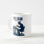 Mug Collier bleu Classe de travail Soudage Fierté (Devant gauche)