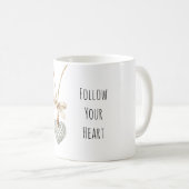 Mug Collier Coeur Crème Nœud (Devant droit)